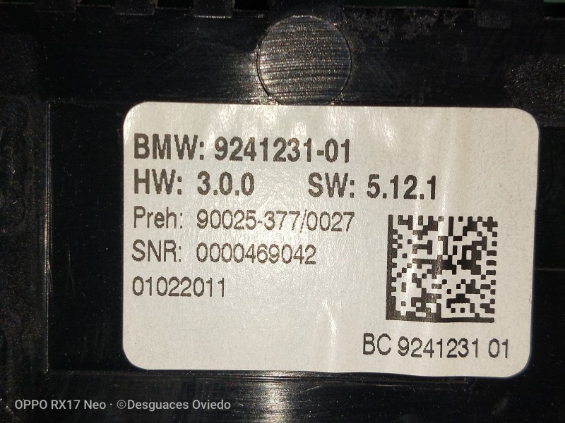 Recambio de mando calefaccion / aire acondicionado para bmw serie 7 (f01/f02) 740d xdrive referencia OEM IAM 924123101 900253770