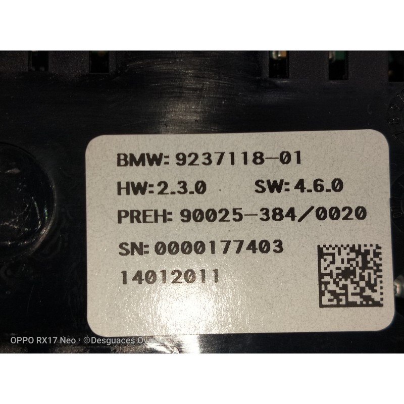 Recambio de mando calefaccion / aire acondicionado para bmw serie 7 (f01/f02) 740d xdrive referencia OEM IAM 923711801 900253840