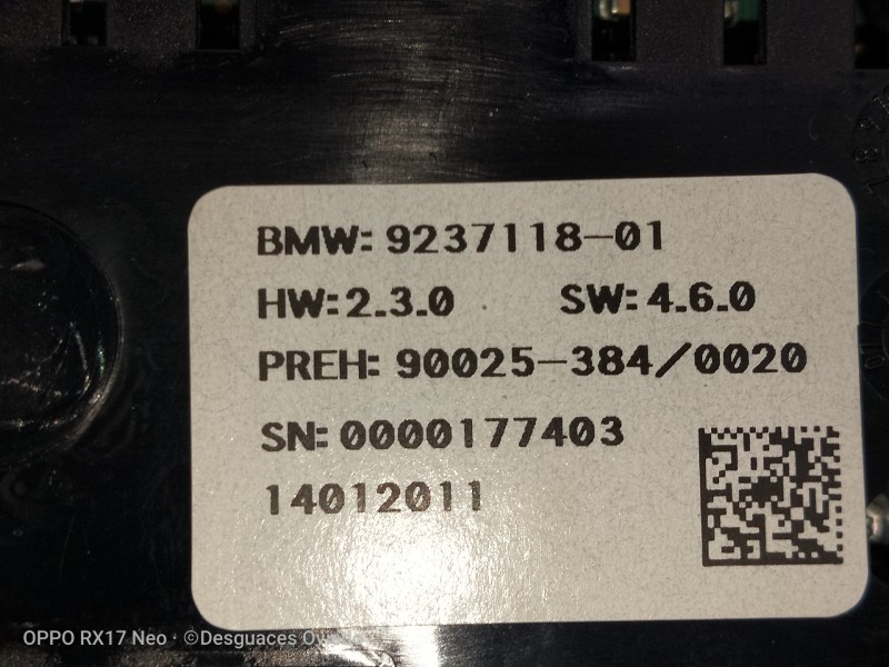 Recambio de mando calefaccion / aire acondicionado para bmw serie 7 (f01/f02) 740d xdrive referencia OEM IAM 923711801 900253840