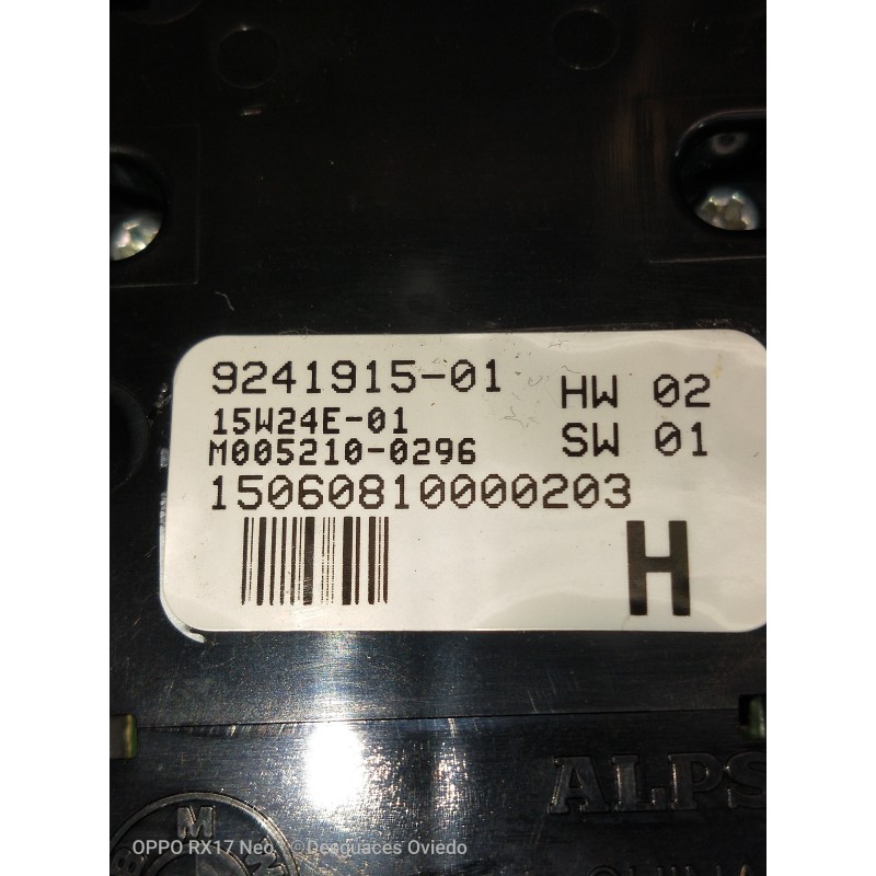 Recambio de mando elevalunas delantero izquierdo para bmw serie 7 (f01/f02) 740d xdrive referencia OEM IAM 924191501 M0052100296