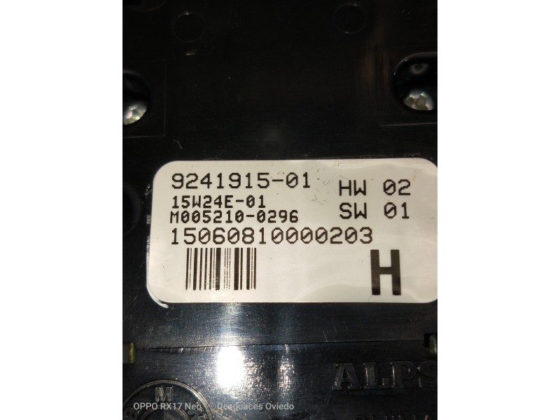 Recambio de mando elevalunas delantero izquierdo para bmw serie 7 (f01/f02) 740d xdrive referencia OEM IAM 924191501 M0052100296