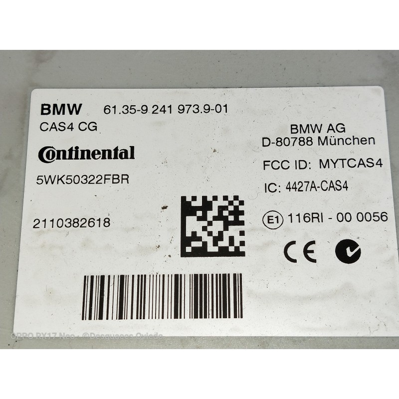 Recambio de modulo electronico para bmw serie 7 (f01/f02) 740d xdrive referencia OEM IAM 9241973901 5WK50322FBR 2110382618