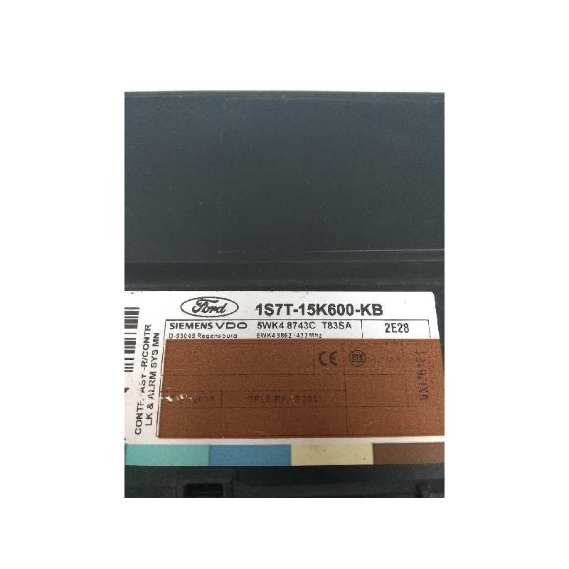 Recambio de modulo electronico para ford mondeo berlina (ge) 2.0 tdci cat referencia OEM IAM 1S7T15K600KB 5WK48743C T83SA