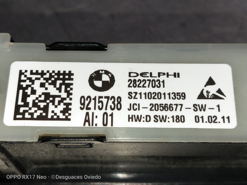 Recambio de mando multifuncion para bmw serie 7 (f01/f02) 740d xdrive referencia OEM IAM 9215738 28227031 SZ1102011359