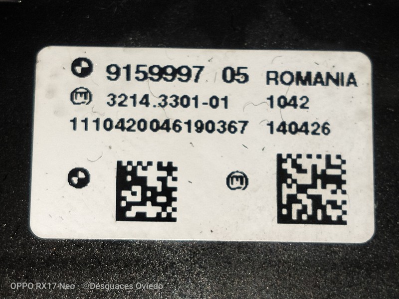 Recambio de mando multifuncion para bmw serie 7 (f01/f02) 740d xdrive referencia OEM IAM 915999705 3214330101 