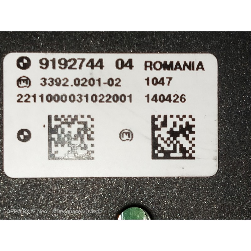 Recambio de mando luces para bmw serie 7 (f01/f02) 740d xdrive referencia OEM IAM 919274404 3392020102 INTERRUPTOR