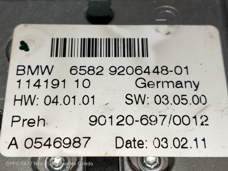 Recambio de mando multifuncion para bmw serie 7 (f01/f02) 740d xdrive referencia OEM IAM 920644801 11419110 901206970012