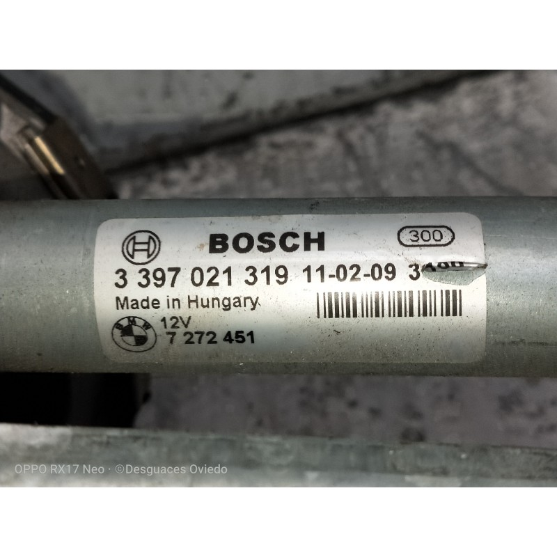 Recambio de motor limpia delantero para bmw serie 7 (f01/f02) 740d xdrive referencia OEM IAM 3397021319 7272451 