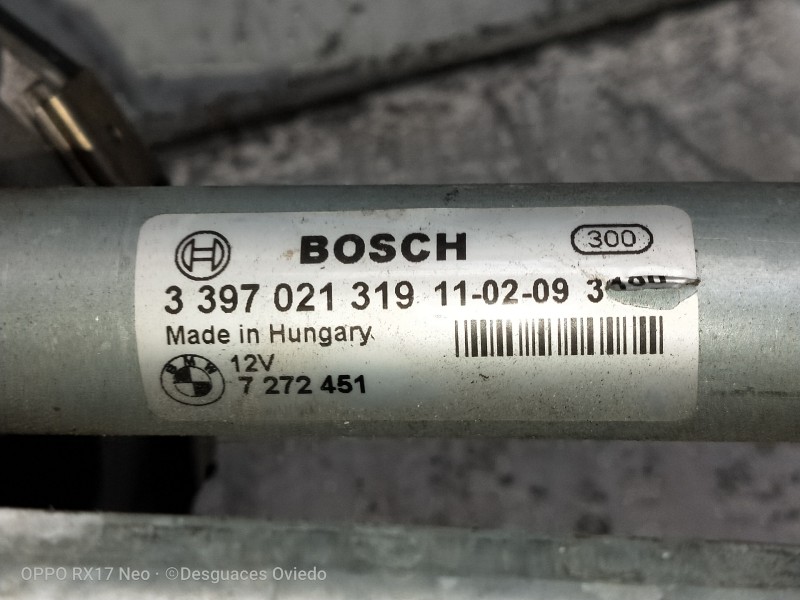 Recambio de motor limpia delantero para bmw serie 7 (f01/f02) 740d xdrive referencia OEM IAM 3397021319 7272451 