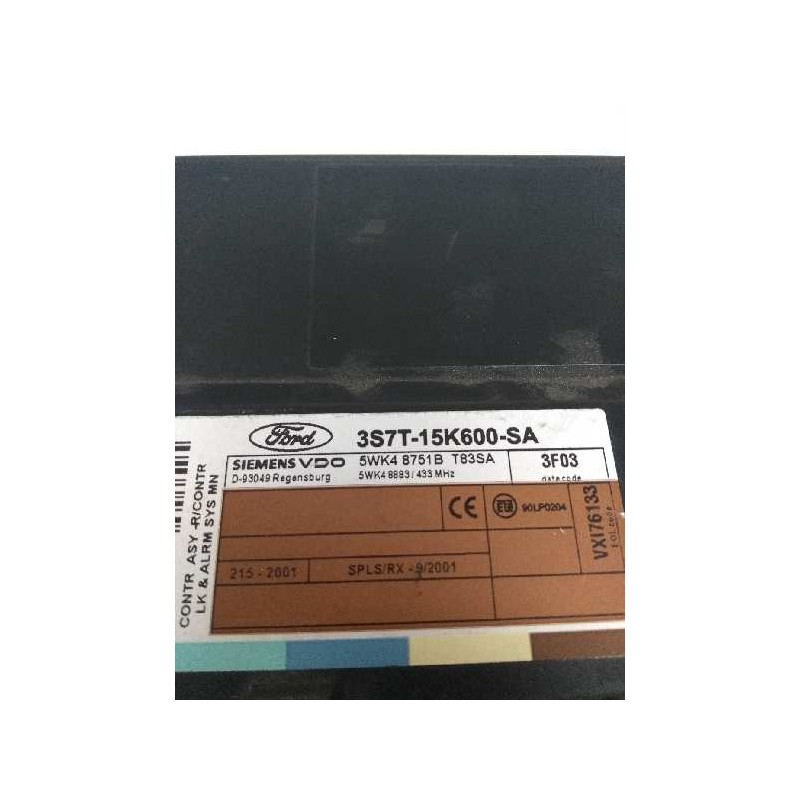 Recambio de modulo electronico para ford mondeo berlina (ge) 2.0 tdci cat referencia OEM IAM 3S7T15K600SA 5WK48751B T83SA