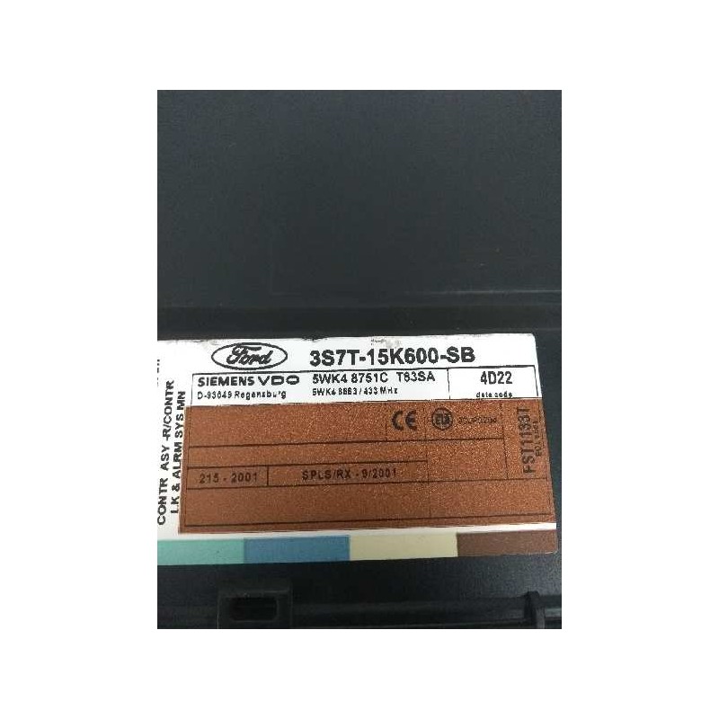 Recambio de modulo electronico para ford mondeo berlina (ge) 2.0 tdci cat referencia OEM IAM 3S7T15K600SB 5WK48751C T83SA
