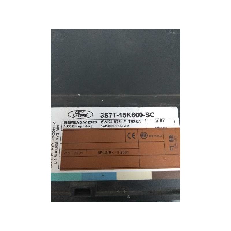Recambio de modulo electronico para ford mondeo berlina (ge) 2.0 tdci cat referencia OEM IAM 3S7T15K600SC 5WK48751F T83SA