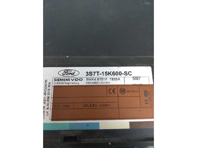 Recambio de modulo electronico para ford mondeo berlina (ge) 2.0 tdci cat referencia OEM IAM 3S7T15K600SC 5WK48751F T83SA
