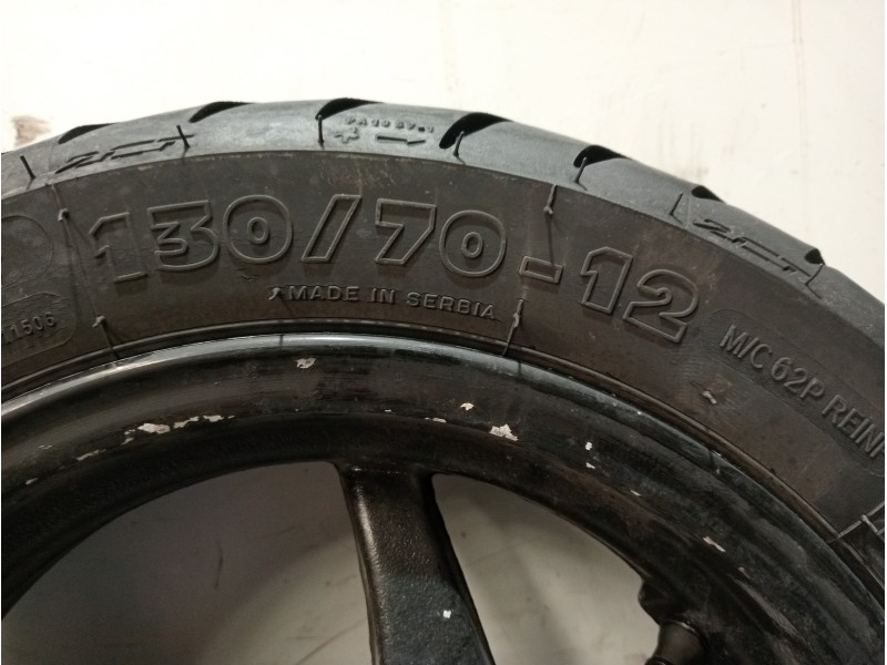 Recambio de rueda para sym orbit 50 2t referencia OEM IAM TRASERA  130/70/12