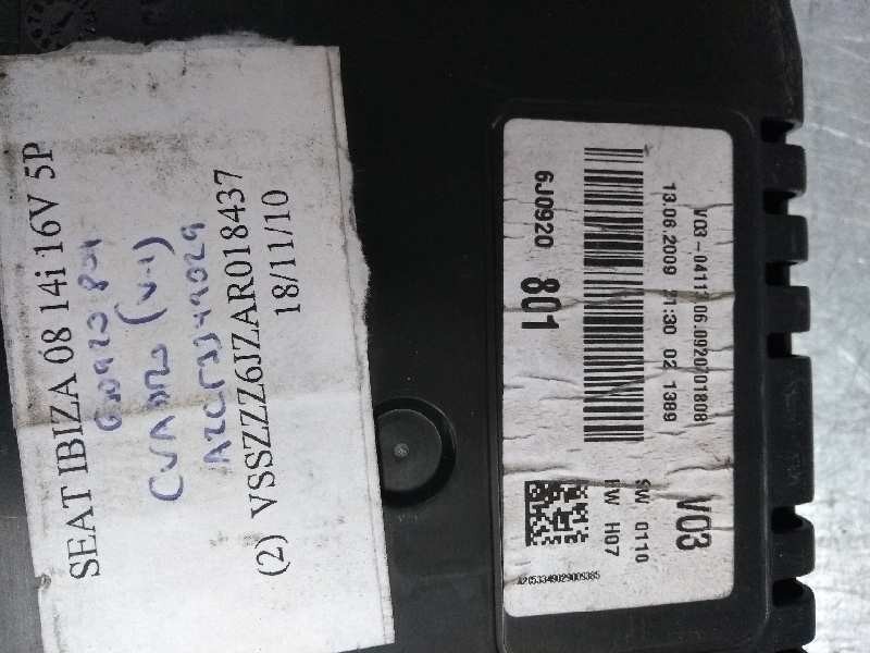 Recambio de cuadro instrumentos para seat ibiza (6j5) 1.4 16v referencia OEM IAM 6J0920801  