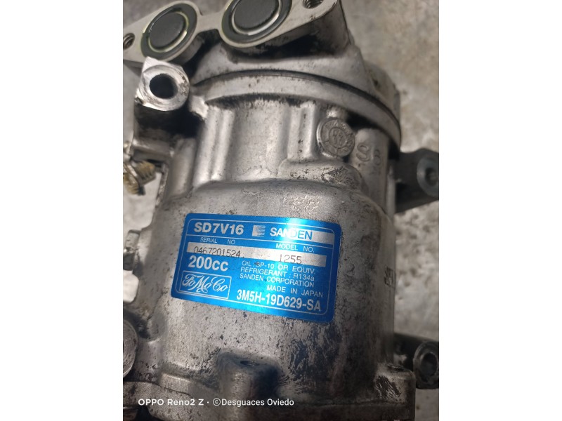 Recambio de compresor aire acondicionado para ford focus berlina (cap) trend referencia OEM IAM 3M5H19D629SA SD7V16 SANDEN