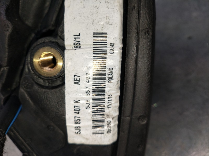 Recambio de retrovisor izquierdo para skoda spaceback (5h) 1.4 tdi dpf referencia OEM IAM 5JB857407K  