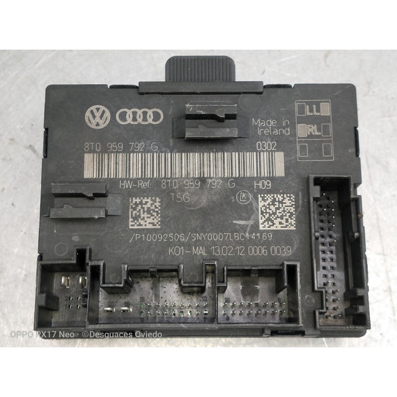 Recambio de modulo electronico para audi a5 sportback (8t) 3.0 tdi (150kw) referencia OEM IAM 8T0959792G P10092505 