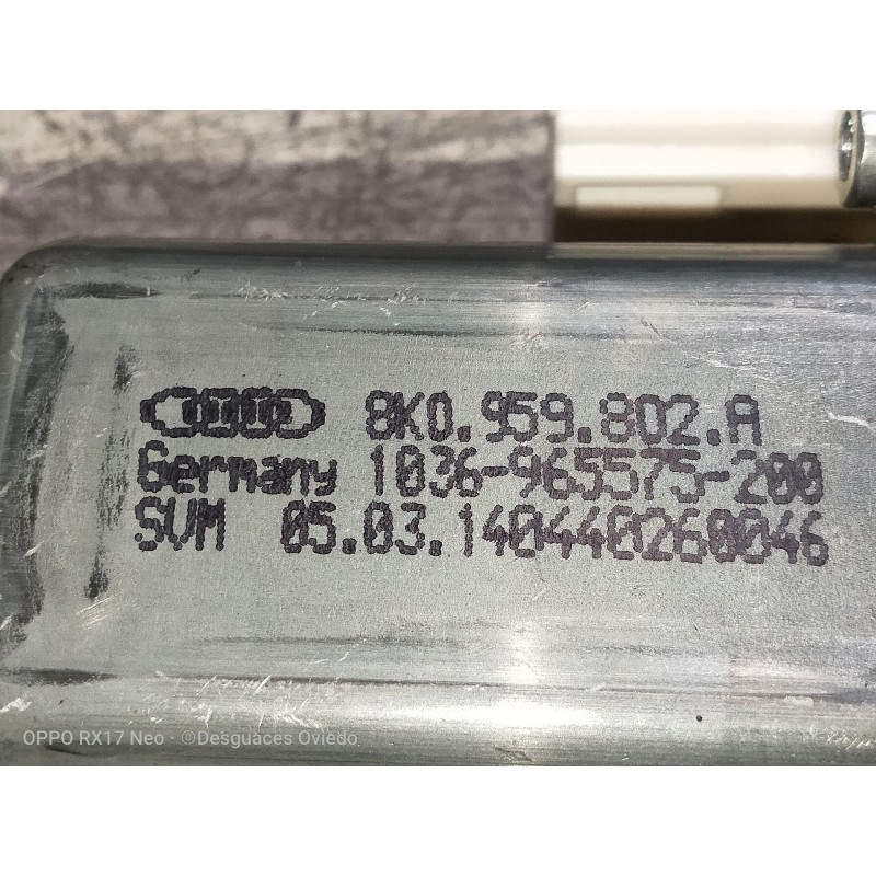 Recambio de elevalunas delantero derecho para skoda superb combi (3t5) 2.0 tdi dpf referencia OEM IAM 8K0959802A  5P