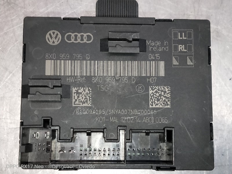 Recambio de modulo electronico para skoda superb combi (3t5) 2.0 tdi dpf referencia OEM IAM 8X0959795D P10094295 TRASERO DERECHO