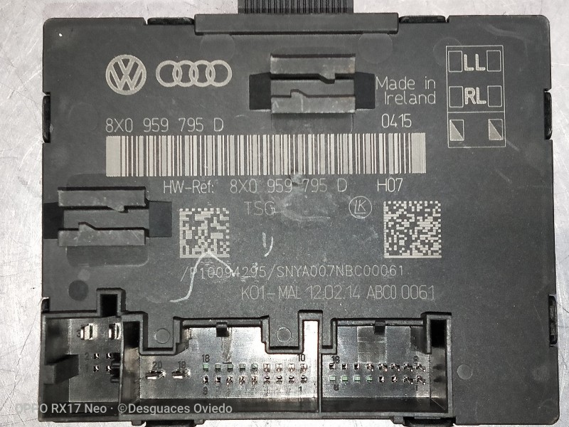Recambio de modulo electronico para skoda superb combi (3t5) 2.0 tdi dpf referencia OEM IAM 8X0959795D P10098295 