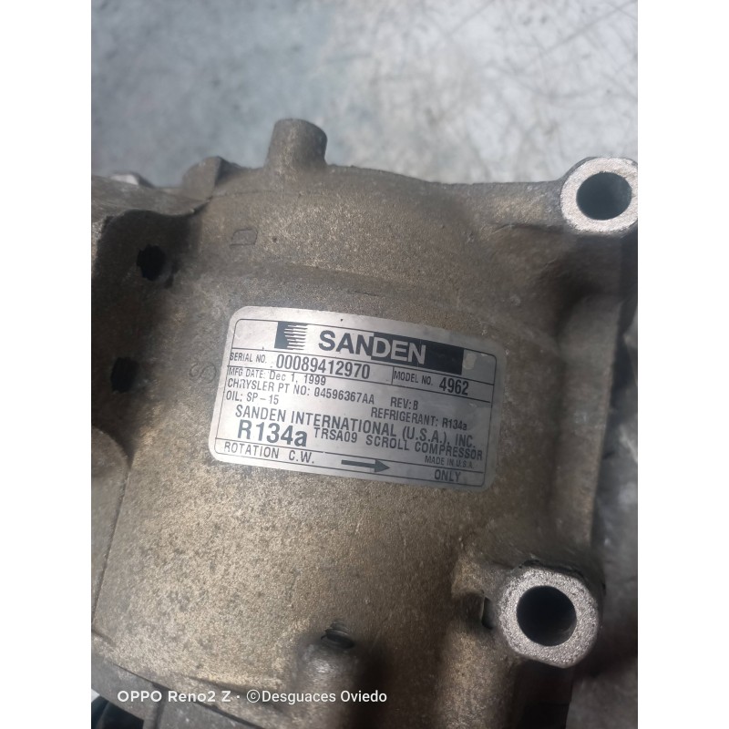 Recambio de compresor aire acondicionado para chrysler stratus berlina (ja) 2.0 le referencia OEM IAM 04596367AA 00089412970 