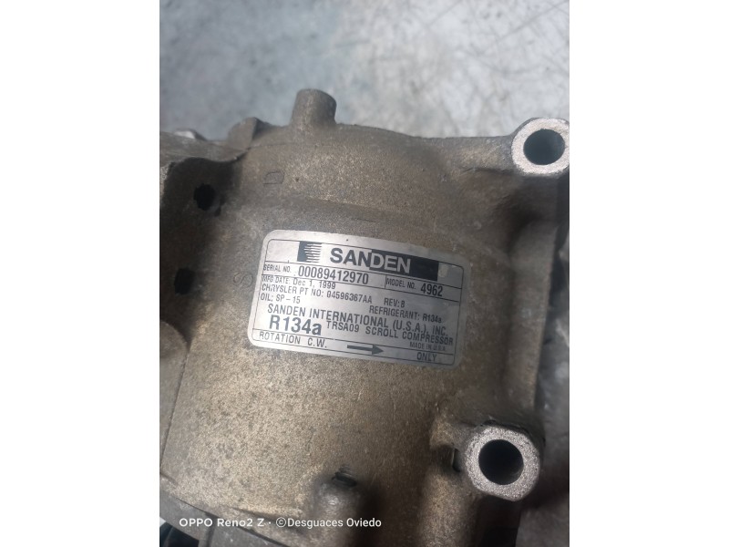 Recambio de compresor aire acondicionado para chrysler stratus berlina (ja) 2.0 le referencia OEM IAM 04596367AA 00089412970 