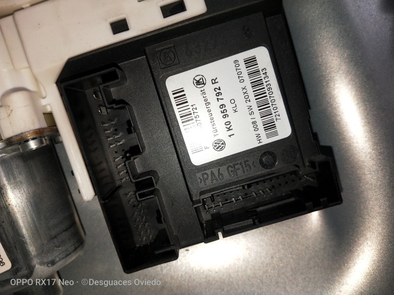 Recambio de elevalunas delantero derecho para volkswagen tiguan (5n1) advance referencia OEM IAM 5N183730C 5N0837462 5P