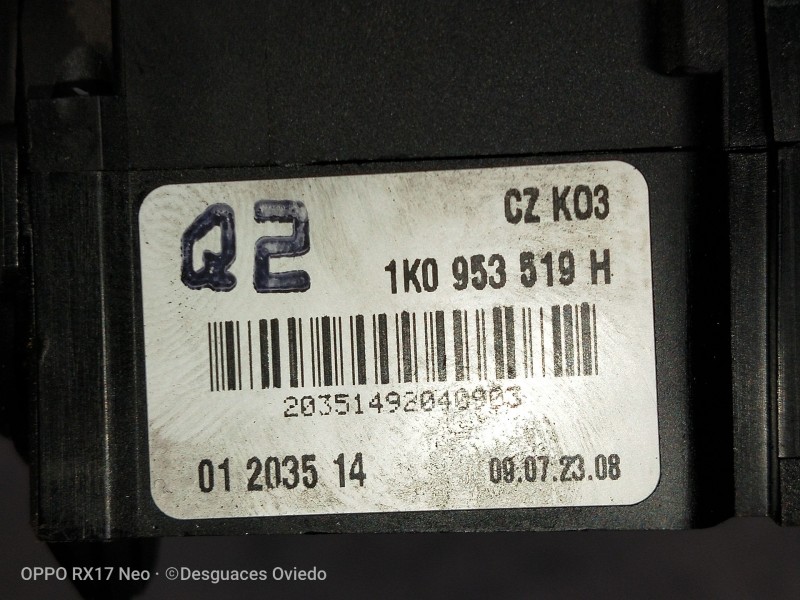 Recambio de mando limpia para volkswagen tiguan (5n1) advance referencia OEM IAM 1K0953519H 01203514 