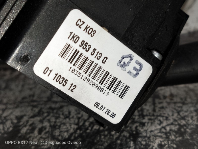 Recambio de mando luces para volkswagen tiguan (5n1) advance referencia OEM IAM 1K0953513G 01103512 