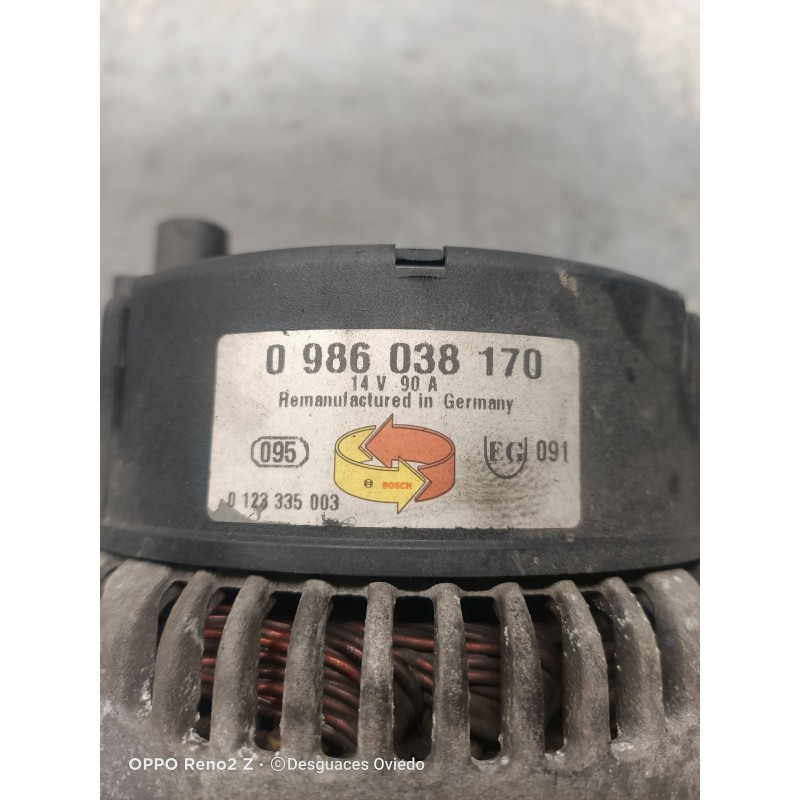 Recambio de alternador para mercedes clase e (w210) berlina diesel 220 diesel (210.004) referencia OEM IAM 0986038170 0123335003