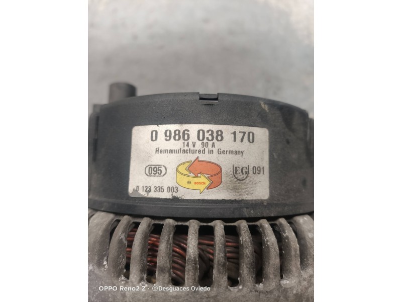 Recambio de alternador para mercedes clase e (w210) berlina diesel 220 diesel (210.004) referencia OEM IAM 0986038170 0123335003