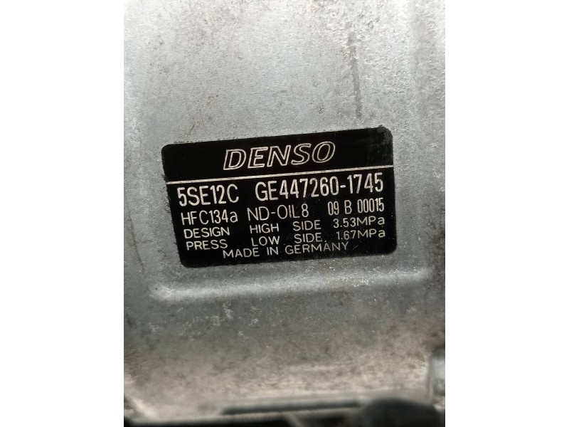 Recambio de compresor aire acondicionado para toyota corolla verso (r1) 2.2 d-4d luna referencia OEM IAM 4472601745  