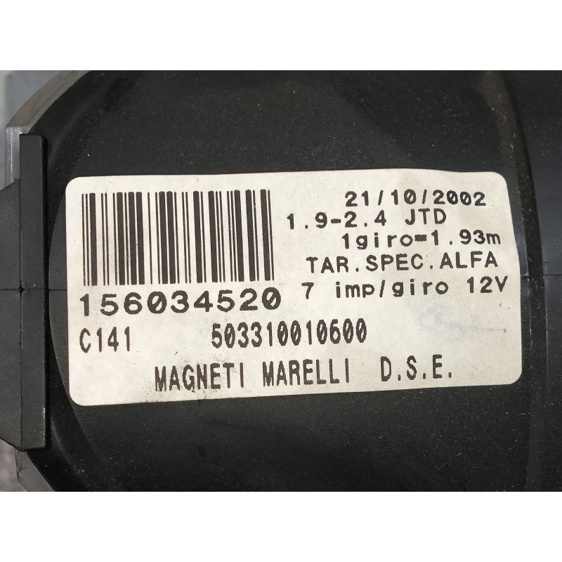 Recambio de cuadro instrumentos para alfa romeo 156 sportwagon (116) 1.9 jtd 16v progression referencia OEM IAM 156034520 503310