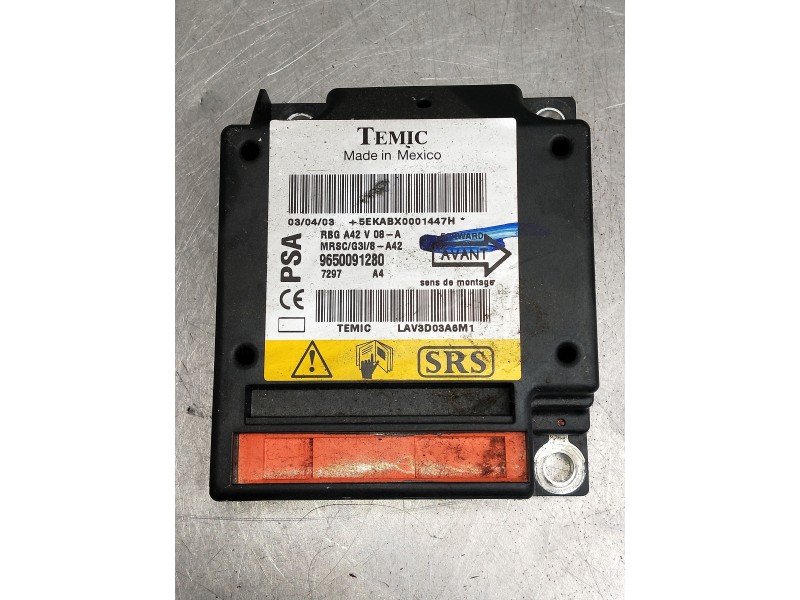 Recambio de centralita airbag para citroen c3 pluriel 1.6 16v sensodrive referencia OEM IAM 9650091280  