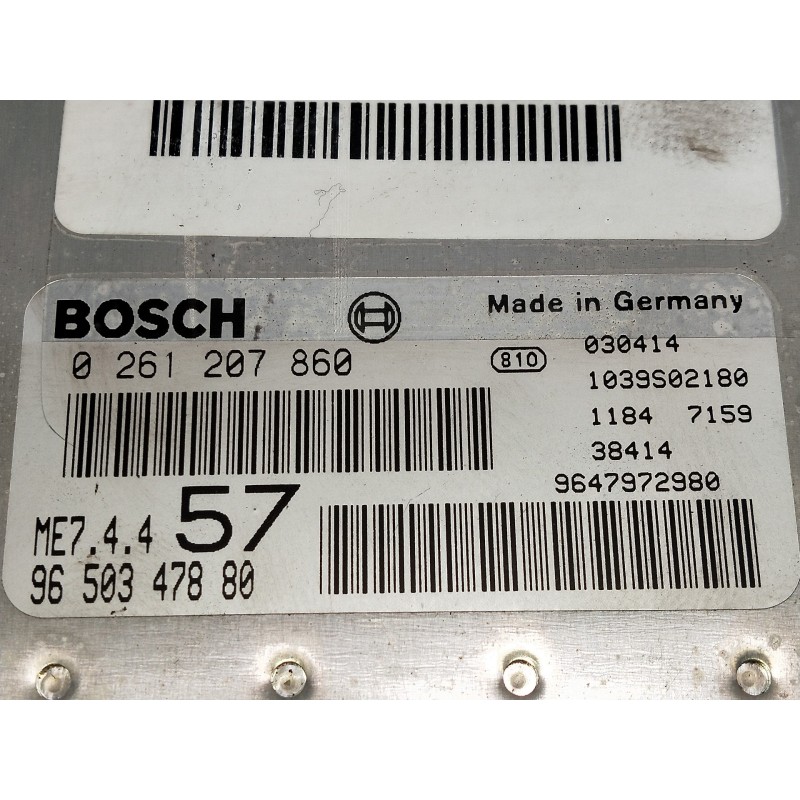 Recambio de centralita motor uce para citroen c3 pluriel 1.6 16v sensodrive referencia OEM IAM 9650347880 0261207860 9647972980