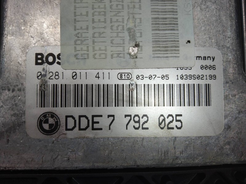 Recambio de centralita motor uce para bmw serie 3 compact (e46) 318td referencia OEM IAM 0281011411 DDE7792025 