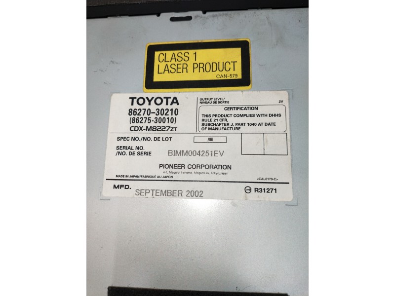 Recambio de modulo electronico para lexus gs300 (jzs160) básico referencia OEM IAM 8627030210 8627530010 