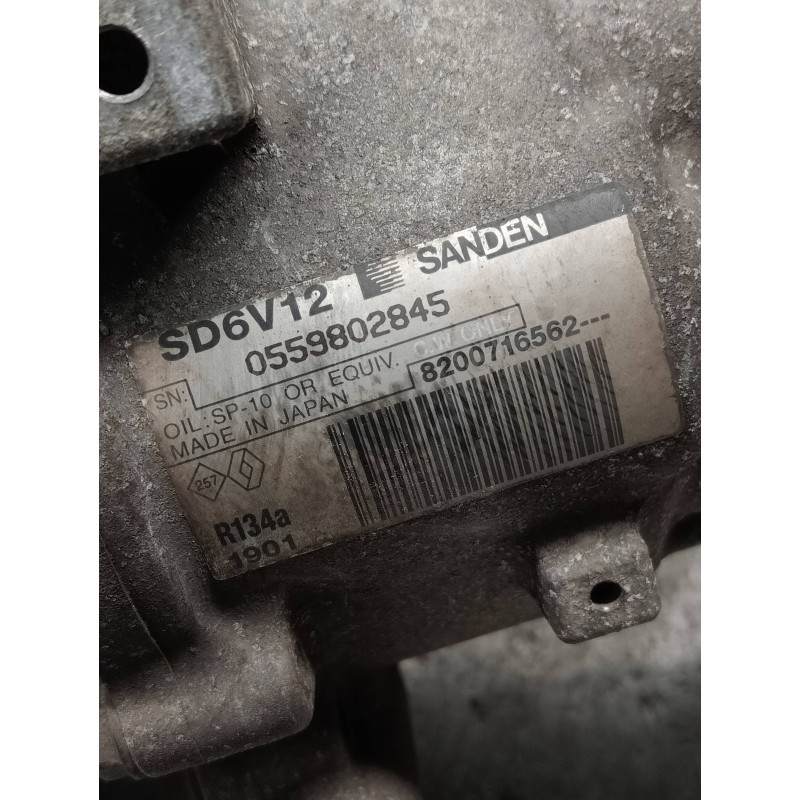 Recambio de compresor aire acondicionado para renault kangoo (f/kc0) authentique pack referencia OEM IAM SD6V121901 8200716562 