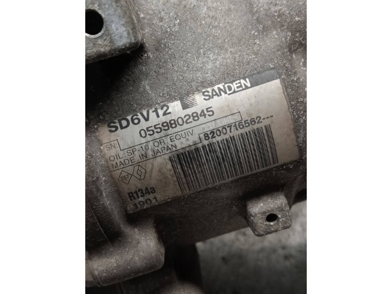Recambio de compresor aire acondicionado para renault kangoo (f/kc0) authentique pack referencia OEM IAM SD6V121901 8200716562 