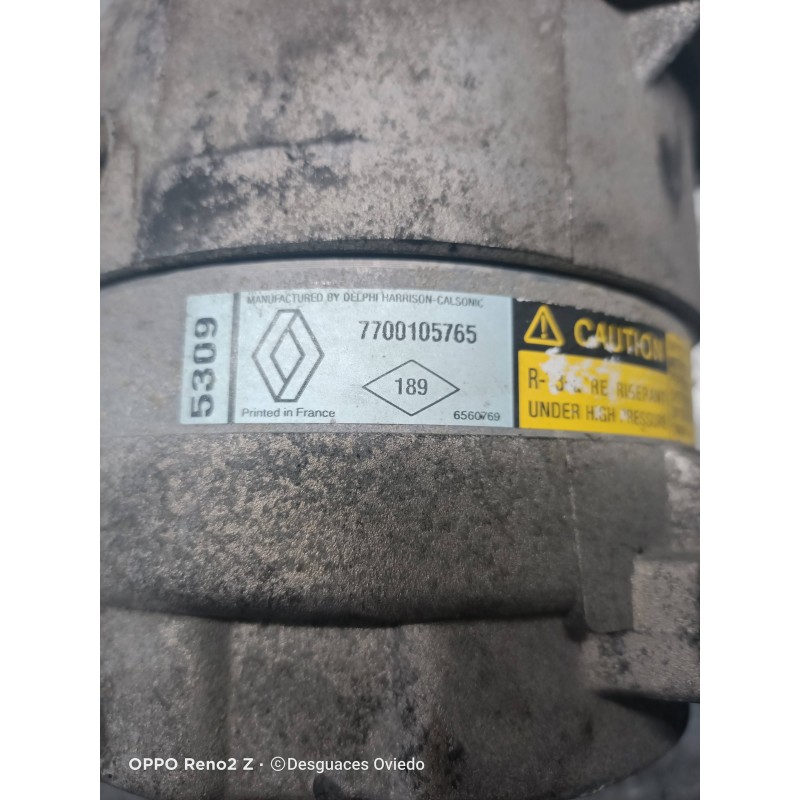 Recambio de compresor aire acondicionado para renault scenic rx4 (ja0) 1.9 dci referencia OEM IAM 7700105765 6560769 