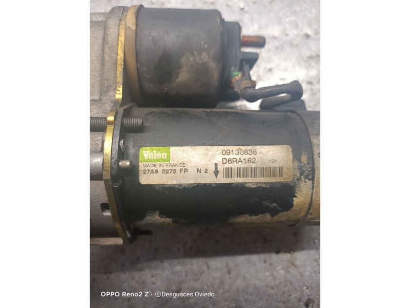 Recambio de motor arranque para opel zafira a club referencia OEM IAM 09130838 D6RA162 27A9 0275 FP