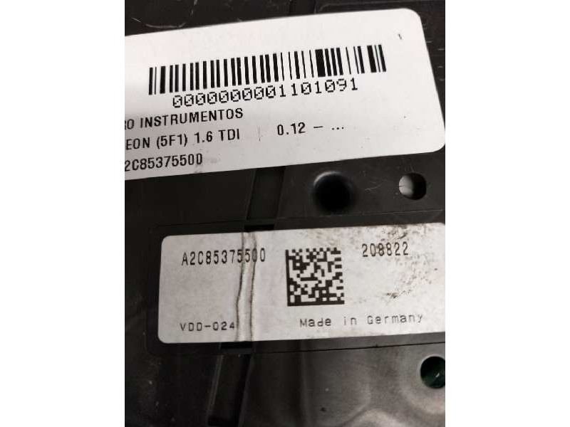 Recambio de cuadro instrumentos para seat leon (5f1) 1.6 tdi referencia OEM IAM A2C85375500 5F0920860J 