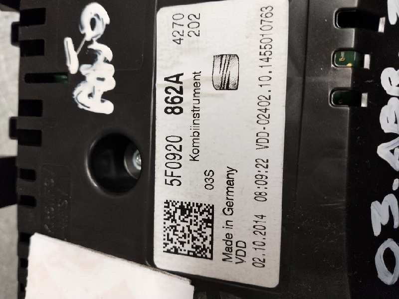 Recambio de cuadro instrumentos para seat leon (5f1) 1.6 tdi referencia OEM IAM 5F0920862A 2AC90680600  Recambio de cuadro instrumentos para seat leon (5f1) 1.6 tdi referencia OEM IAM 5F0920862A 2AC90680600