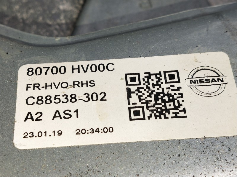 Recambio de elevalunas delantero derecho para nissan qashqai (j11) acenta referencia OEM IAM 80700HV00C C88538302 5P