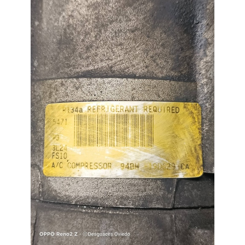Recambio de compresor aire acondicionado para ford mondeo berlina/familiar (fd) clx berlina referencia OEM IAM 94BW19D629CA  