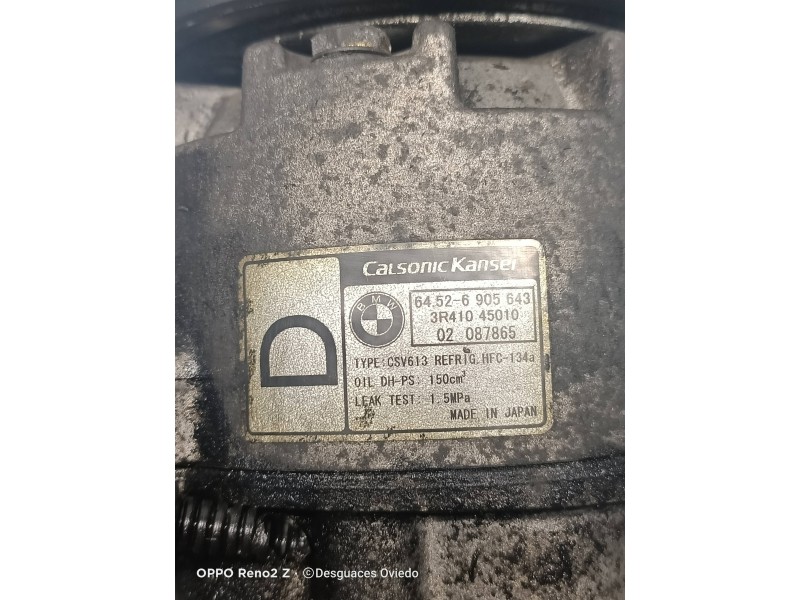 Recambio de compresor aire acondicionado para bmw serie 3 touring (e46) 320d referencia OEM IAM 64526905643 3R41045010 02087865 