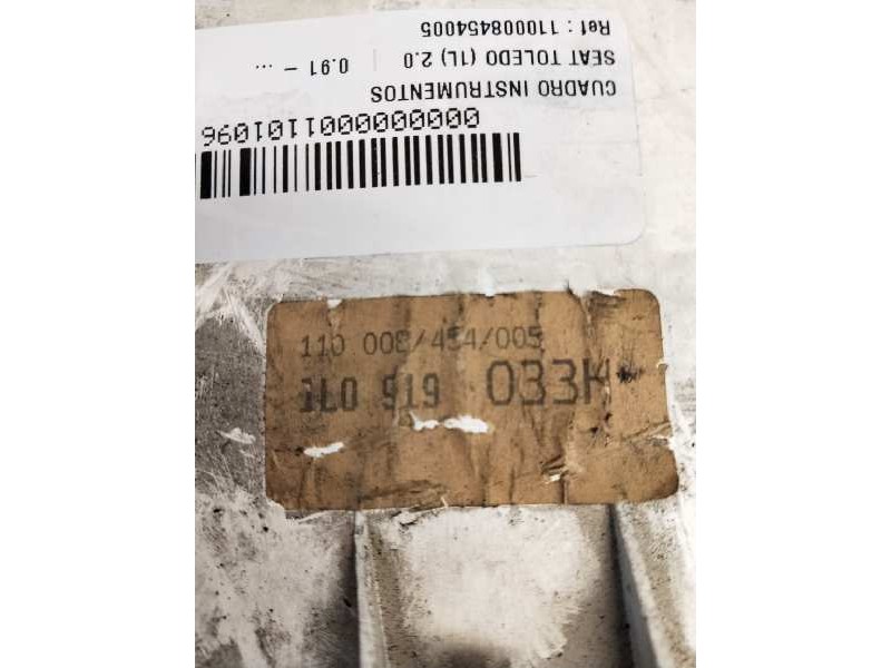 Recambio de cuadro instrumentos para seat toledo (1l) 2.0 referencia OEM IAM 110008454005 1L0919033H  Recambio de cuadro instrumentos para seat toledo (1l) 2.0 referencia OEM IAM 110008454005 1L0919033H