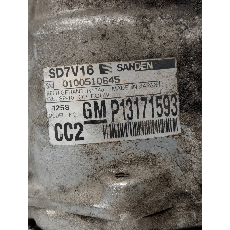 Recambio de compresor aire acondicionado para saab 9-3 sport hatch 1.9 tid linear sport referencia OEM IAM SD7V161258 P13171593 
