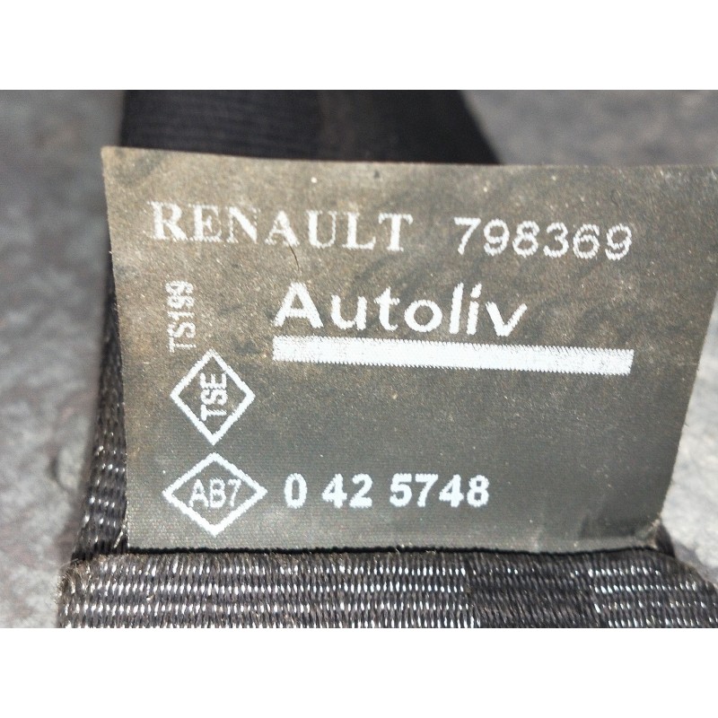 Recambio de juego cinturones trasero para renault megane ii classic berlina confort authentique referencia OEM IAM 798369 042574